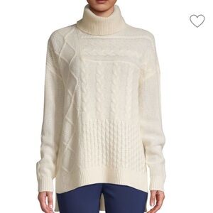 Saks fifth ave cashmere turtleneck small with cool stitching detailing